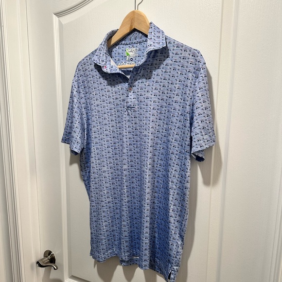 Tailorbyrd Mens Medium “Golf Cart” Performance Golf Polo Shirt 👕 - Picture 5 of 8